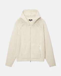 CHUNKY KNIT ZIP HOODIE