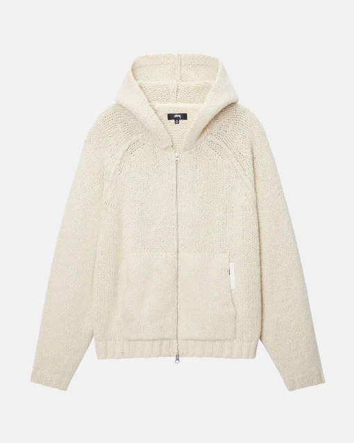 CHUNKY KNIT ZIP HOODIE