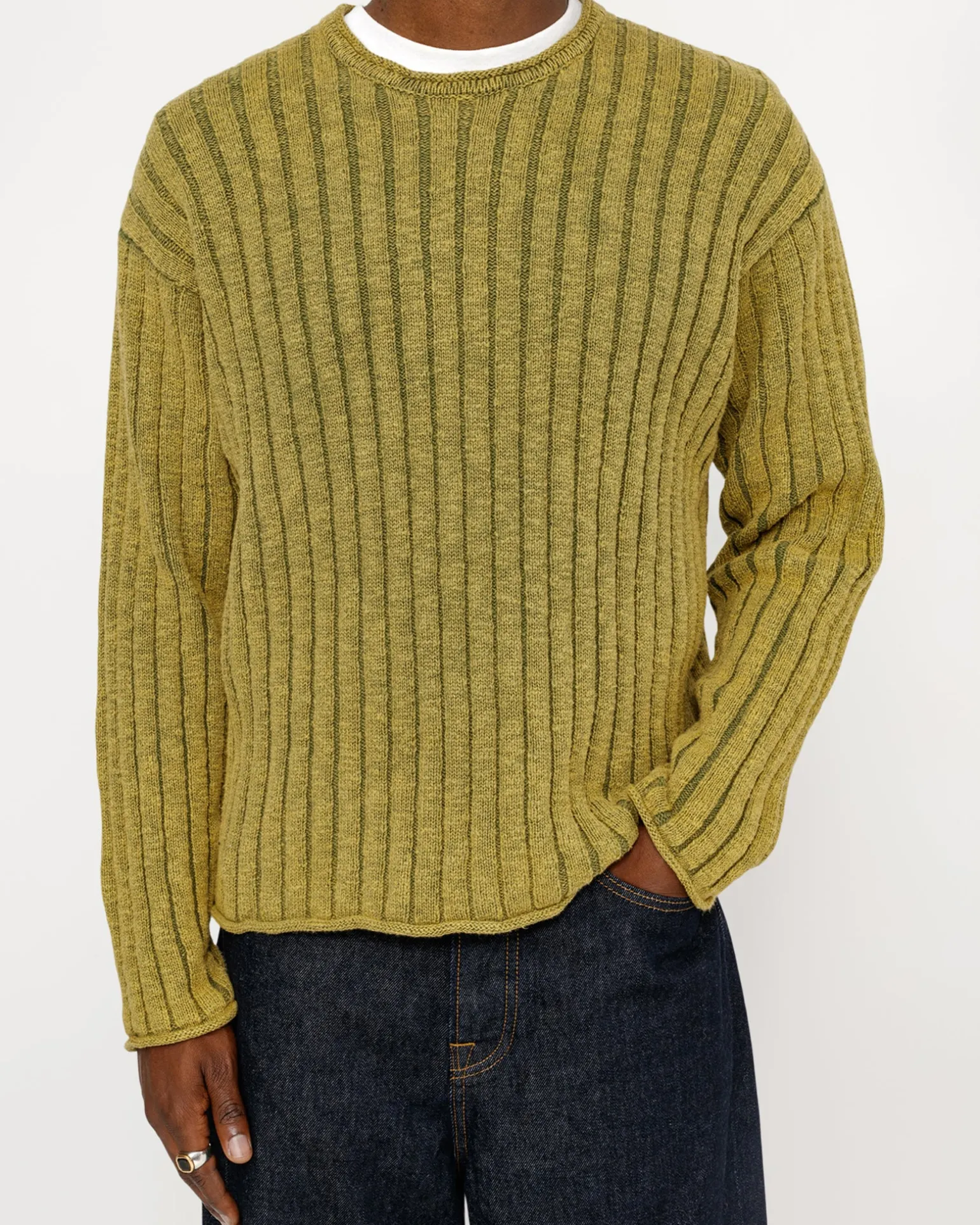 COTTON SLUB RIB CREW