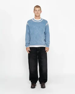 FADED COTTON KNIT CREW