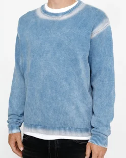 FADED COTTON KNIT CREW