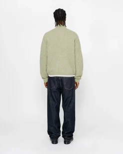 FULL ZIP BRUSHED MERINO SWEATER