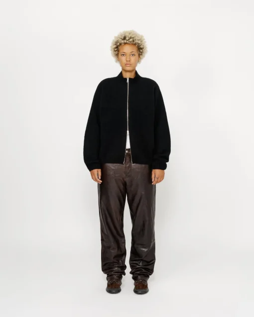 FULL ZIP BRUSHED MERINO SWEATER