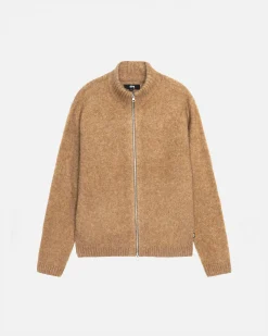 FULL ZIP BRUSHED MERINO SWEATER