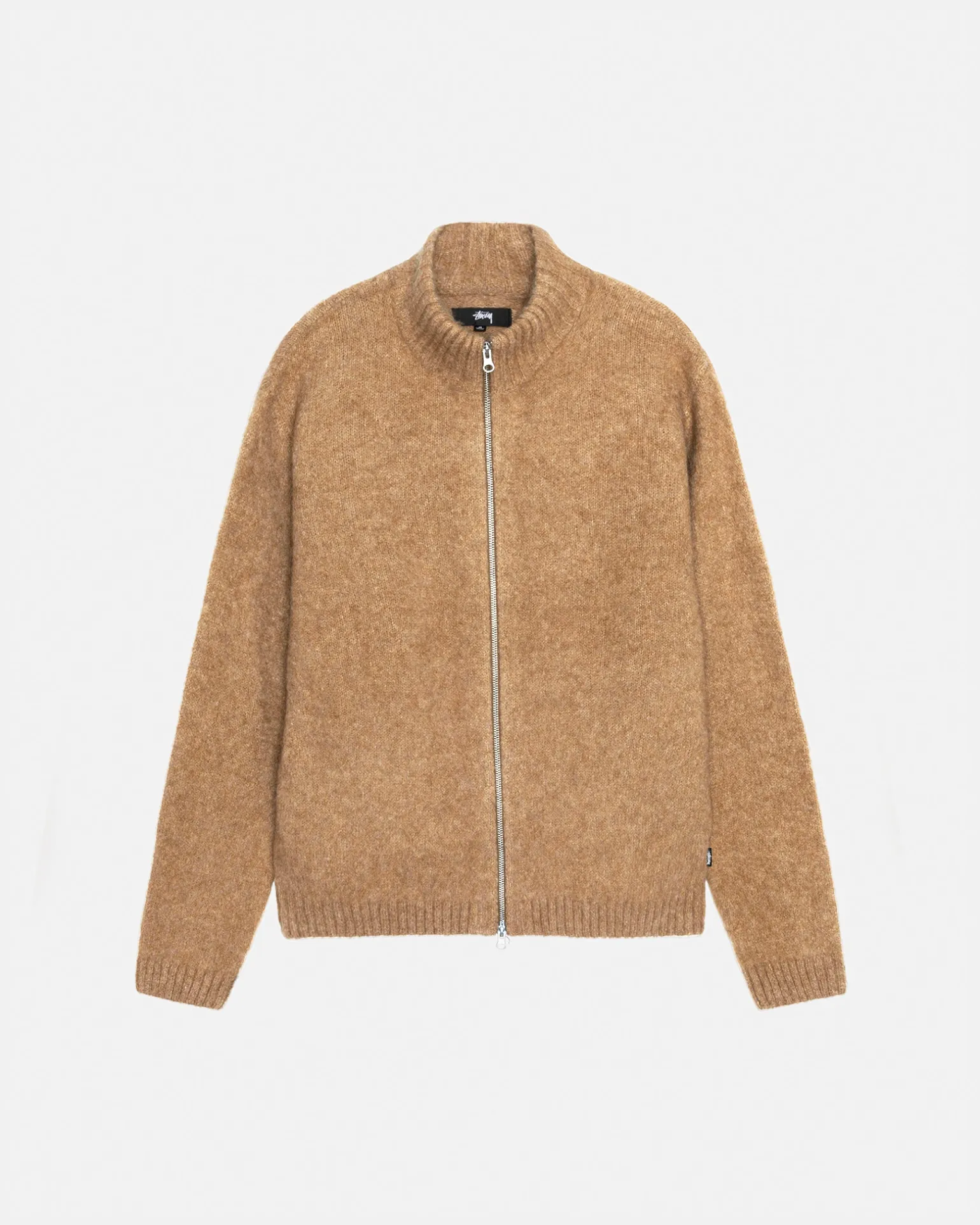 FULL ZIP BRUSHED MERINO SWEATER