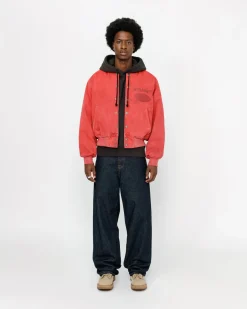 GHOST LOGO CANVAS VARSITY JACKET