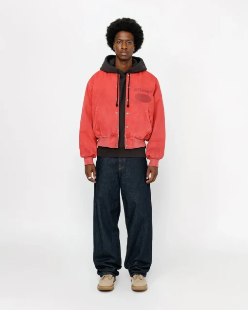 GHOST LOGO CANVAS VARSITY JACKET