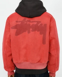GHOST LOGO CANVAS VARSITY JACKET