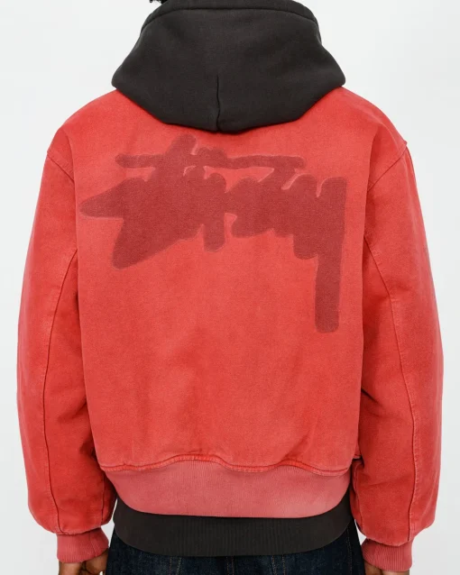 GHOST LOGO CANVAS VARSITY JACKET