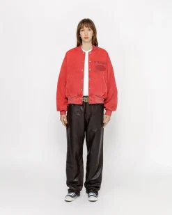 GHOST LOGO CANVAS VARSITY JACKET