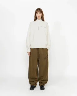 HALF ZIP MOCK NECK SWEATER