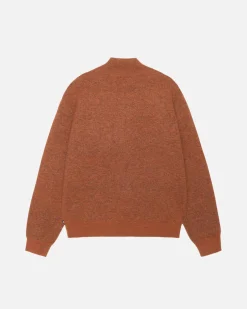 HALF ZIP MOCK NECK SWEATER
