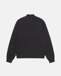 HALF ZIP MOCK NECK SWEATER