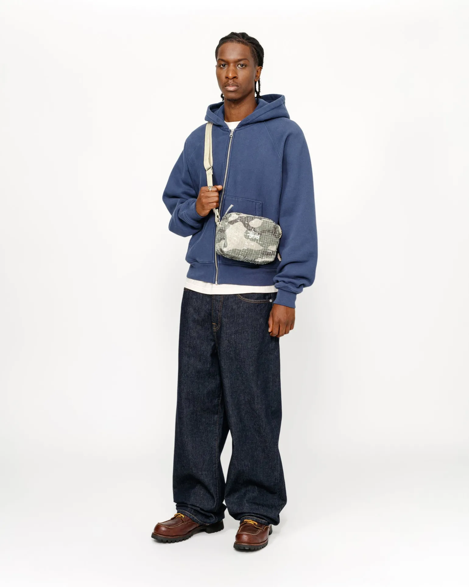 NEEDLE PUNCH SIDE POUCH