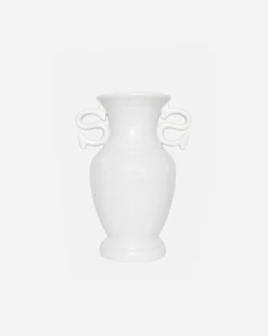 S HANDLE CERAMIC VASE