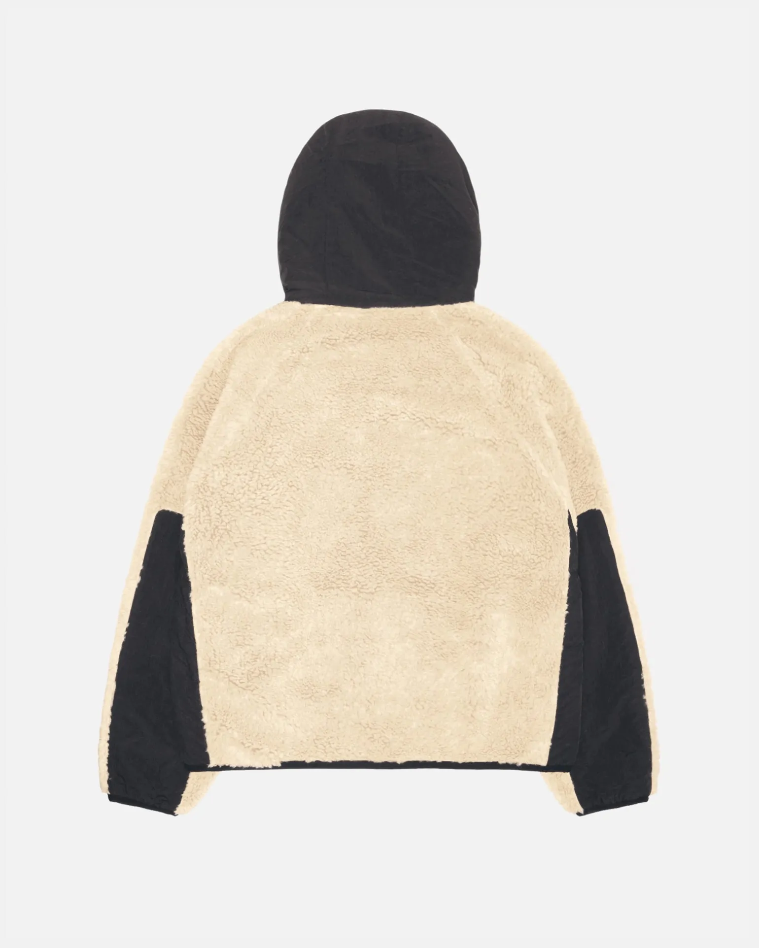 SHERPA PANELED HOODED JACKET