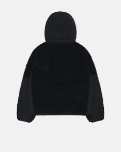 SHERPA PANELED HOODED JACKET