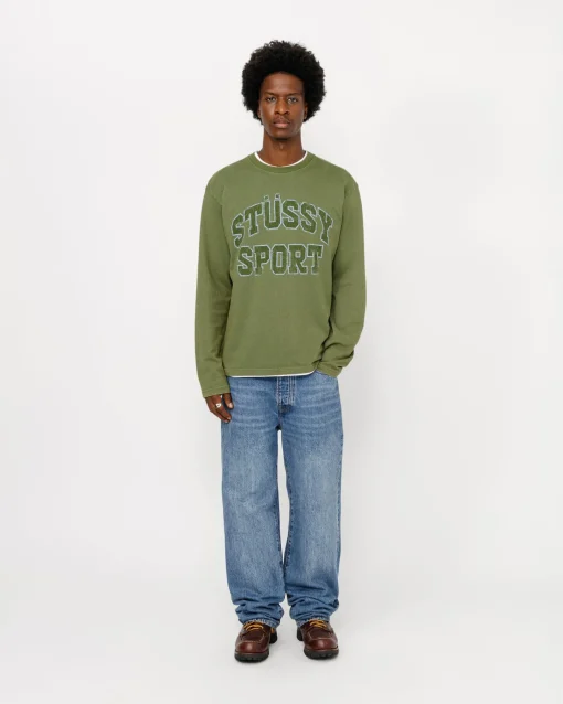 2 TONE COTTON MESH CREW