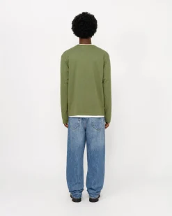 2 TONE COTTON MESH CREW