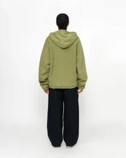 WAFFLE LINED ZIP HOODIE