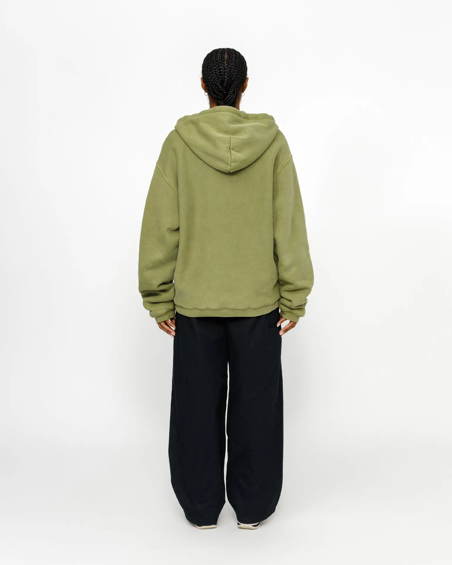 WAFFLE LINED ZIP HOODIE