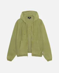 WAFFLE LINED ZIP HOODIE