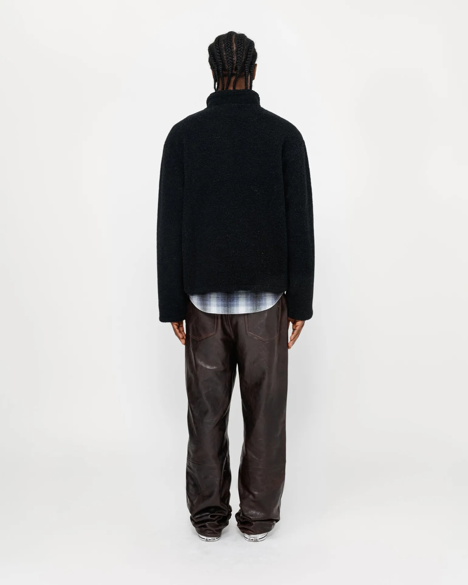 WOOL BLEND SHERPA PULLOVER