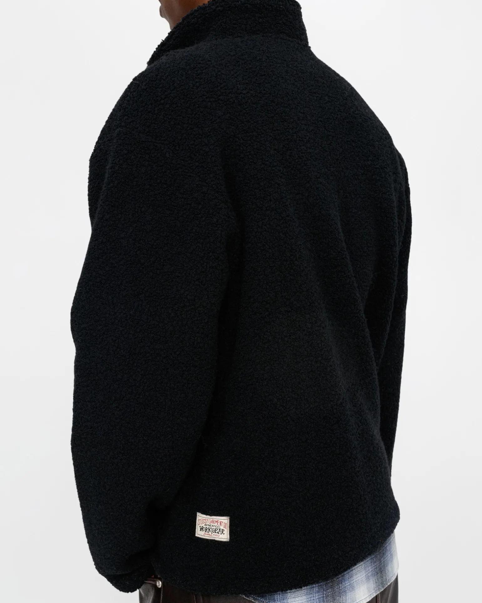 WOOL BLEND SHERPA PULLOVER