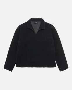 WOOL BLEND SHERPA PULLOVER