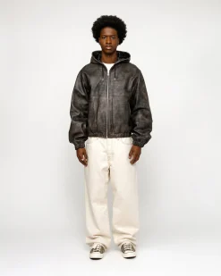 WORK JACKET STONEWASH LEATHER