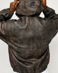 WORK JACKET STONEWASH LEATHER