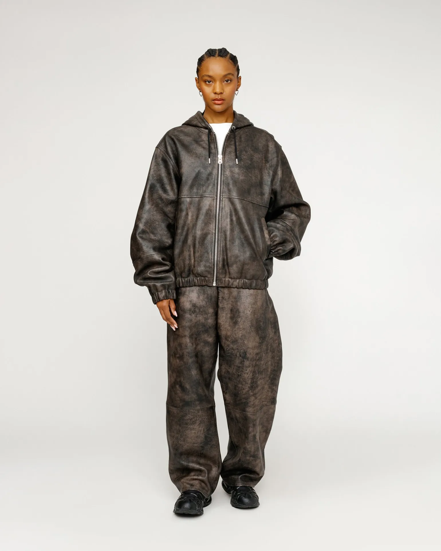 WORK JACKET STONEWASH LEATHER