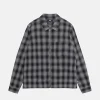 ZIP SHIRT TWISTED YARN PLAID
