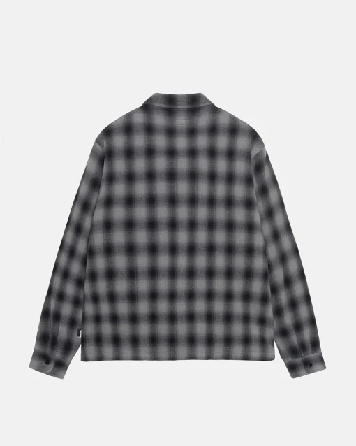 ZIP SHIRT TWISTED YARN PLAID