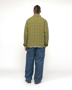 ZIP SHIRT TWISTED YARN PLAID